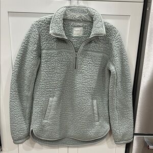 Cozy light green  Sherpa Pullover